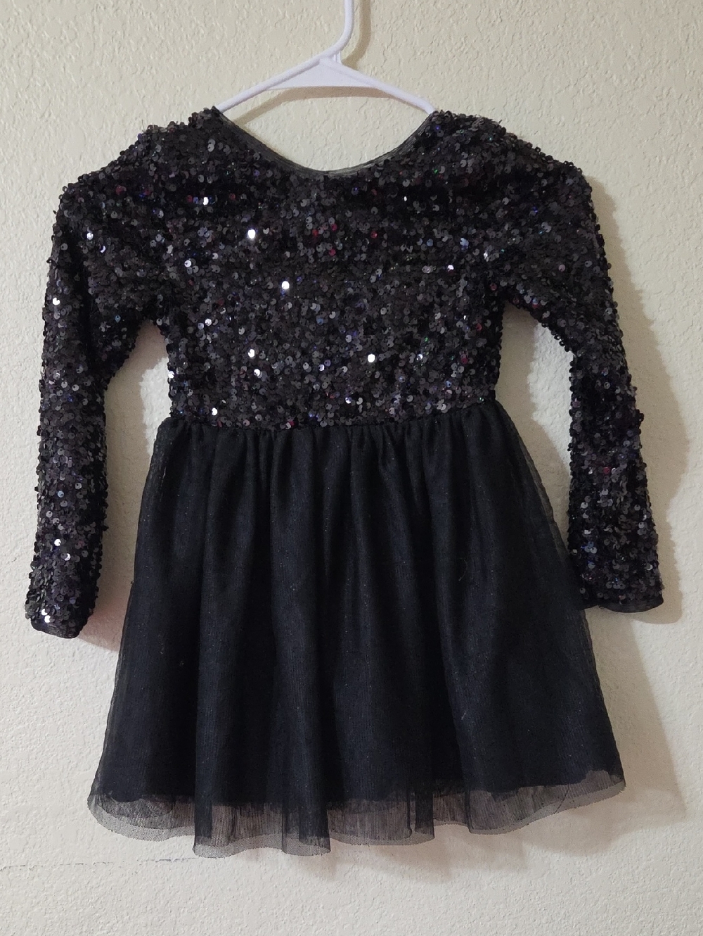 Cat & Jack Black Sequin Tulle Party Dress